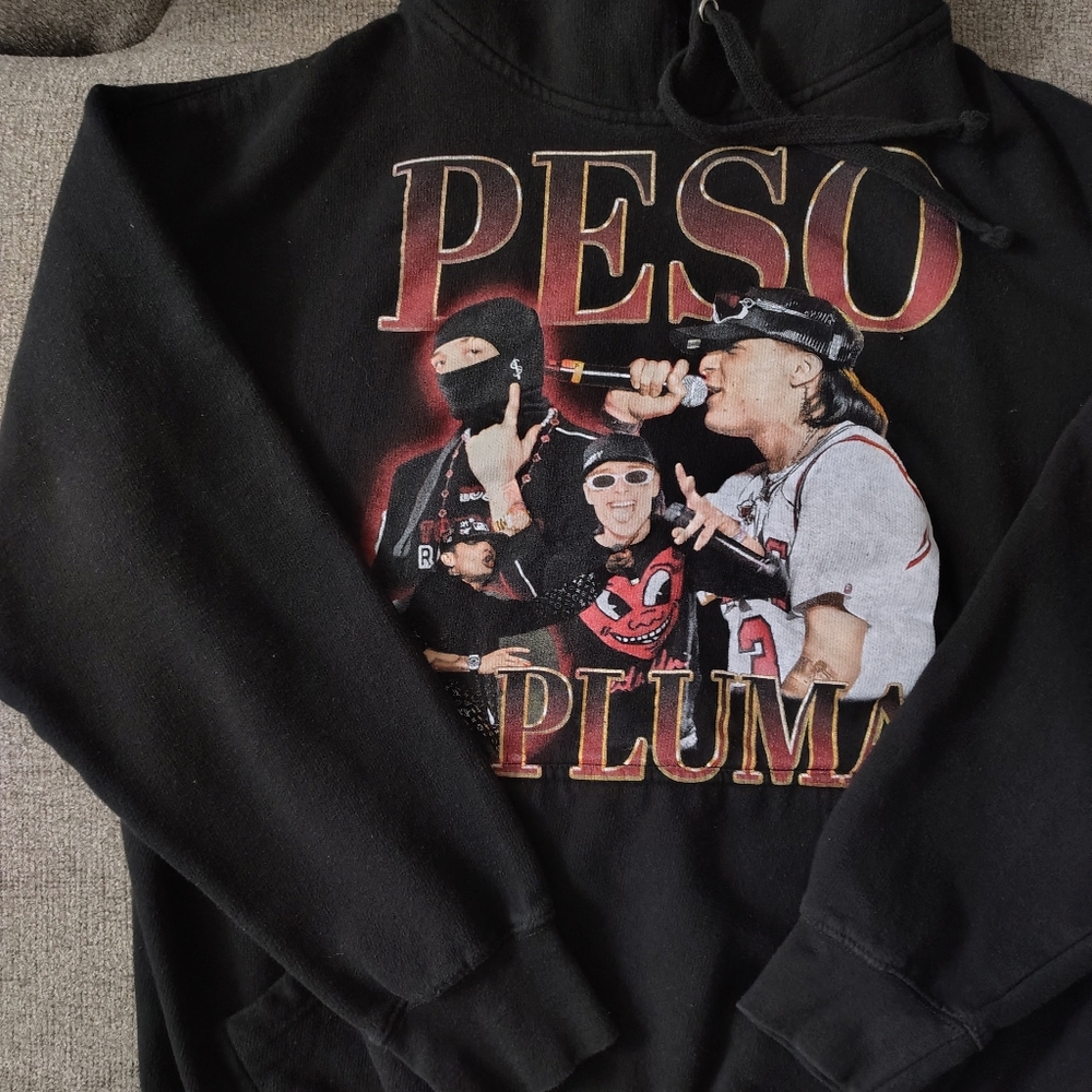 Peso Pluma Graphic Black Hoodie Adult Sz XL